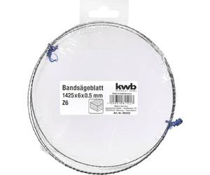 kwb Hoja de sierra de cinta 1425 x 6 x 0,65 para madera Z6, 6 dientes por pulgada, puntas de dientes endurecidas