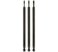 kwb Juego de 3 puntas de 150 mm Torx T10, T15, T20, Torsion 123243 (TQ 60 acero, zona de torsión, ISO 1173 accionamiento C6.3), L