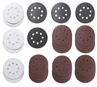 kwb Juego de 30 discos abrasivos de 125 mm de diámetro en diferentes granos, para uso universal y para todo tipo de lijadoras orbitales