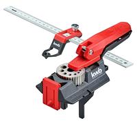 kwb - Juego de calibrador y ayuda para tacos con regla de 30 cm, agujeros de 3-12 mm, con dimensiones de orificio central, plantilla para perforación recta en madera, metal, etc., plantilla para tacos