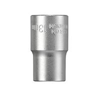 kwb llave de vaso de potencia de 13 mm de acero cv (accionamiento: accionamiento cuadrado de 1/2 pulgada, perfil ondulado, esquinas redondeadas, protección de cantos, cromado mate)