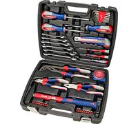 KWB - Maletín de herramientas con puntas de destornillador, 42 piezas, relleno, resistente, ideal para el hogar o el garaje, certificado GS, en práctico maletín de plástico