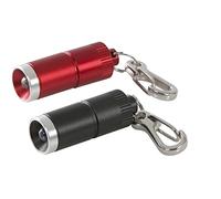 KWB Mini LED llavero de Juego, 2 piezas, Gran luminosidad, carcasa de aluminio anodizado, mosquetón, Negro/Rojo, 5 unidades, 948395