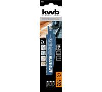 kwb Multicut - Cuchilla de carburo alternativa, 152 mm (apta para aluminio, chapa, plástico GRP, material flexible de acero HCS, dientes de carburo, eje universal de ½")