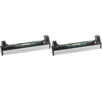 kwb Nivel de burbuja de cuerda para alinear cuerdas/albañilería - 78 mm pequeño - Con base de aluminio - Preciso y manejable - Ideal para cimientos y terrazas (Paquete de 2)