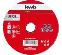 KWB Pack de 5 discos de fibra zirconio 125 GR80