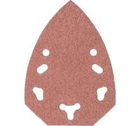 kwb Papel de lija para ratón, 96 x 136 mm, de corindón noble con grano 120, cambio sin herramientas, encolado de resina sintética y soporte de papel reforzado para el pulido medio fino de madera y