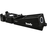 kwb Plantilla de perforación para agujeros de bolsillo, incluye taladro, parada de profundidad y TX-20 bits. Conexiones precisas de esquina para muebles y estanterías. Adecuado para diferentes