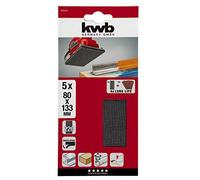 KWB rejilla Tiras de lijado para lijadoras orbitales (, 80 x 133 mm, grano 220 para yeso, yeso y, 1 pieza, 855022