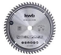 kwb 586168 Hoja de sierra circular de precisión para madera y madera dura, Hoja de sierra de precisión fina, 184 x 16 mm