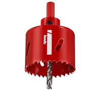 kwb Sierra perforadora bimetálica HSS Ø 56 mm con vario-dentado progresivo, alta precisión, vástago hexagonal, profundidad de corte de 38 mm y broca central