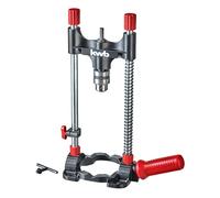 KWB - Soporte de taladro con portabrocas, con accionamiento hexagonal/móvil para destornilladores y taladros inalámbricos, bloqueo de ángulo ajustable 45/60/75/90°, para superficies y piezas redondas