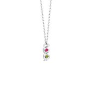 KWCLTH Collar personalizado con nombre retorcido y piedras natales, colgante retorcido con piedras natales personalizado con 2-6 nombres. Collar con colgante, regalo para mujeres, madres y abuelas