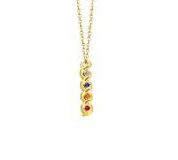 KWCLTH Collar personalizado con nombre retorcido y piedras natales, colgante retorcido con piedras natales personalizado con 2-6 nombres. Collar con colgante, regalo para mujeres, madres y abuelas
