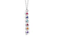 KWCLTH Collar personalizado con nombre retorcido y piedras natales, colgante retorcido con piedras natales personalizado con 2-6 nombres. Collar con colgante, regalo para mujeres, madres y abuelas