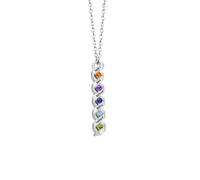 KWCLTH Collar personalizado con nombre retorcido y piedras natales, colgante retorcido con piedras natales personalizado con 2-6 nombres. Collar con colgante, regalo para mujeres, madres y abuelas