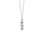 KWCLTH Collar personalizado con nombre retorcido y piedras natales, colgante retorcido con piedras natales personalizado con 2-6 nombres. Collar con colgante, regalo para mujeres, madres y abuelas