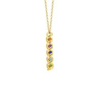 KWCLTH Collar personalizado con nombre retorcido y piedras natales, colgante retorcido con piedras natales personalizado con 2-6 nombres. Collar con colgante, regalo para mujeres, madres y abuelas