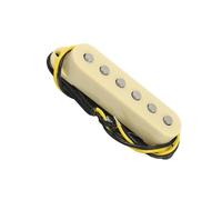 KWETVSH Pastilla Guitarra Eléctrica Pastilla Ceremic Magnet Puente de Guitarra eléctrica Media Pastilla de Bobina Simple y Tornillos(Yellow)