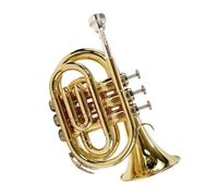 KWETVSH Trompeta En Clave B Cuerpo De Latón Mini Instrumento Portátil Trompeta Principiante
