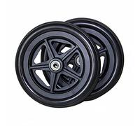 KWIBYBGS Rueda Giratoria Negra Sólida, un Par de Ruedas Delanteras de Repuesto para Silla de Ruedas, Andador para Discapacitados Es Fácil de Instalar/6In/14Cm(5.5In)