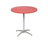 Kwik-Covers Juego de 5 fundas de mesa de plástico redondas de 76,2 cm, color rojo