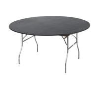 Kwik-Covers - Juego de 5 fundas de mesa redondas de plástico de 72 pulgadas, Negro