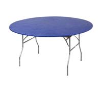Kwik-Covers - Juego de 5 manteles redondos de plástico para mesa de 182,88 cm, Azul Royal