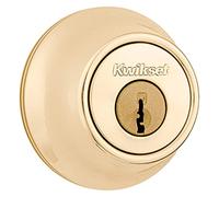 Kwikset 660 3 SCAL SCS - Cerrojo de seguridad de un solo cilindro, latón pulido