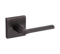 Kwikset 91570-021 Lisbon Single Dummy Door Handle Lever with Modern Contemporary Slim Square Design for Pantry or for Half-Dummy Application
