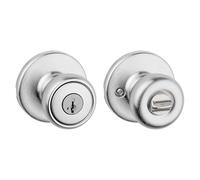 Kwikset 94002-870 Tylo - Pomo de puerta, cromo satinado, entrada con Smartkey