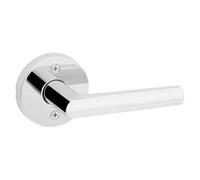 Kwikset Milan Dummy Door Handle Single Sided Lever for Closets French Double Doors and Pantry Polished Chrome Non-Turning Reversible Int