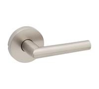 Kwikset Milan Interior Passage Door Handle Lever For Closet and Hallway Doors Reversible Non-Locking Handle Lever Satin Nickel