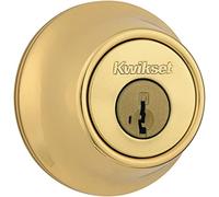 Kwikset 3 RCAL RCS SMT Cerrojo solo cilindro 660 con seguridad latón pulido, With SmartKey