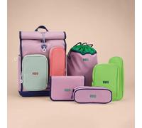 KWIO BAGG Polar Set de mochila escolar de 5 piezas Universal verde con estampado