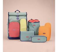 KWIO BAGG Polar Set de mochila escolar de 5 piezas Universal verde con estampado