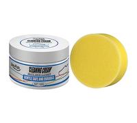 Kwiphiny White Shoe Cleaning Cream, White Shoe Cleaning Cream with Sponge Eraser for Sneakers, Shoes Whitening Cleansing Cream kit (1pcs)