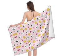 Kwjsdfea Bonita toalla de baño con estampado de bola de arroz para piscina, viajes, camping, playa