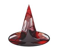 Kwjsdfea Copa de vino tinto Cheers - Impresión versátil sombrero de Halloween sombrero de bruja para mujeres, hombres, adultos, divertido y elegante decoración de fiesta de Halloween, 1 unidad