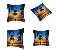 Kwjsdfea Fundas de cojín cuadradas con estampado de playa hawaiana para sofá, sala de estar, 45,7 x 45,7 cm