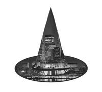 Kwjsdfea New York Paintings - Sombrero de bruja versátil para mujeres, hombres, adultos, divertido y elegante, decoración de fiesta de Halloween, 1 unidad