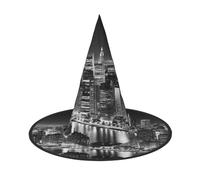 Kwjsdfea New York - Sombrero de bruja versátil con estampado de Halloween para mujeres, hombres, adultos, divertido y elegante, decoración de fiesta de Halloween, 1 unidad
