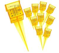 KWJTOY 10 pluviómetros, pluviómetro de jardín, pluviómetros resistentes a las heladas, pluviómetros para exteriores para medidores de lluvia decorativos de jardín, escalera transparente