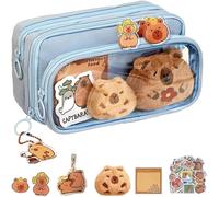 KWJTOY Escolares Lapicera Capibara, Estuche para Lápices De Capibara, Gran Capacidad Multicapa Juego de Papeleria de Capibaras, Regalos para Niñas y Niños