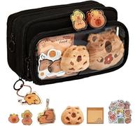 KWJTOY Escolares Lapicera Capibara, Estuche para Lápices De Capibara, Gran Capacidad Multicapa Juego de Papeleria de Capibaras, Regalos para Niñas y Niños