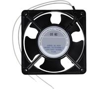 KWJTOY Ventilador axial para Casete de Chimenea enchufable, Alta Temperatura, aspas de Metal para Estufas, Campanas extractoras, chimeneas, Estufas de leña, 120 x 120 x 38 mm