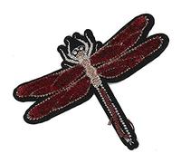 KWM - Parche termoadhesivo, diseño de libélula, color negro