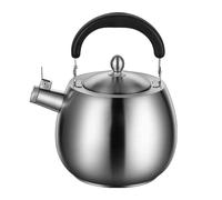 KWMAEEUID Teteras, Tetera para Estufa, Tetera con Silbato, Tetera cepillada con Mango de baquelita, Tetera para Estufa de Gas, Cocina de inducción, Estufa de Fuego abierto/Color/4L (Color