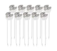 kwmobile 10x Portalámpara de Casquillo GU5.3 - Conectores para lámpara GU5.3 de 12V - Portalámparas para Bombillas de estándar MR16 en Blanco