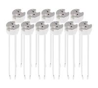 kwmobile 11x Portalámpara de Casquillo GU5.3 - Conectores para lámpara GU5.3 de 12V - Portalámparas para Bombillas estándar MR16 en Blanco